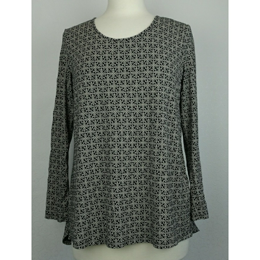 J.Jill Wearever collection floral long sleeve women's size M